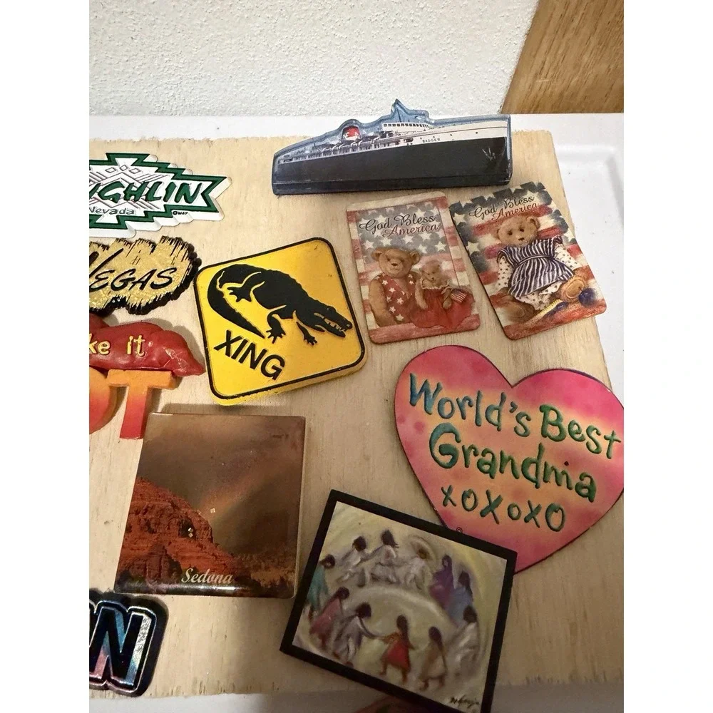 Lot Of Vintage Magnets New México, Grandma, Laughlin , St Louis, Las Vegas